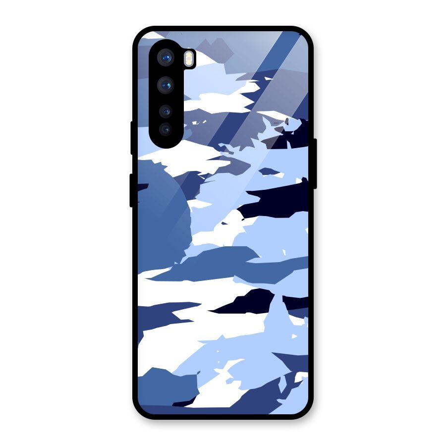 Blue White Canvas Glass Back Case for OnePlus Nord