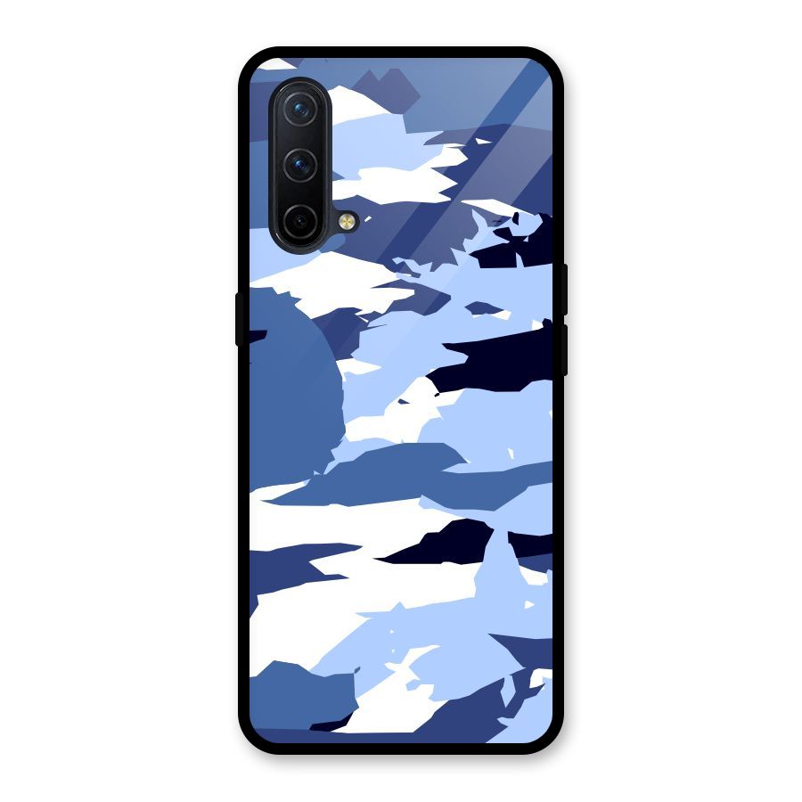 Blue White Canvas Glass Back Case for OnePlus Nord CE 5G