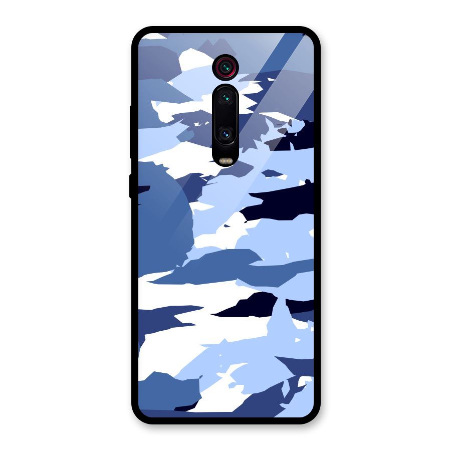 Blue White Canvas Glass Back Case for Redmi K20 Pro