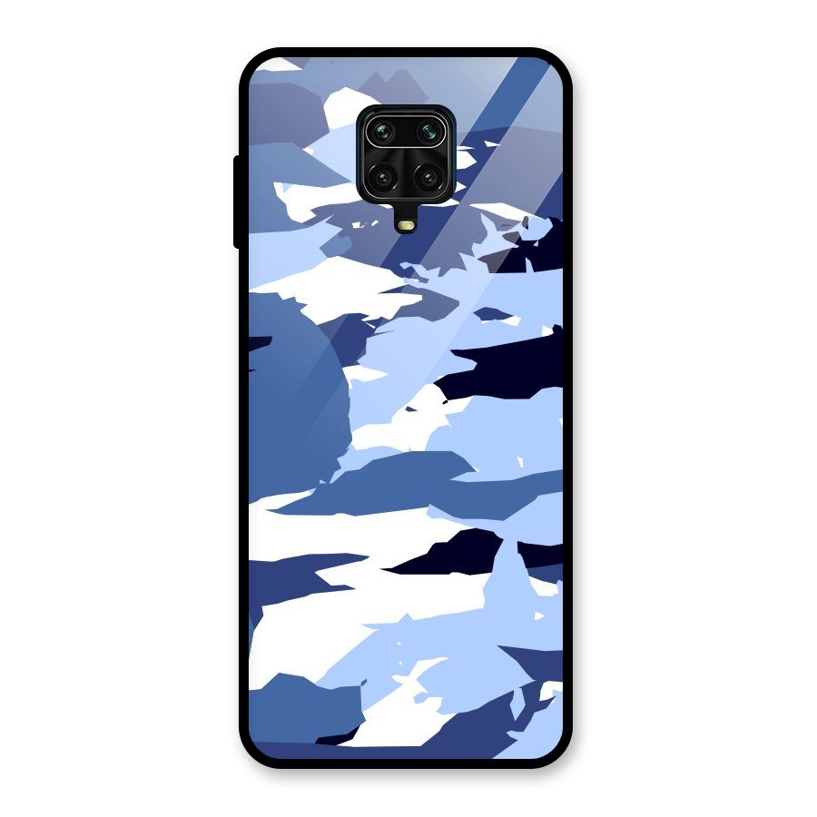 Blue White Canvas Glass Back Case for Redmi Note 10 Lite