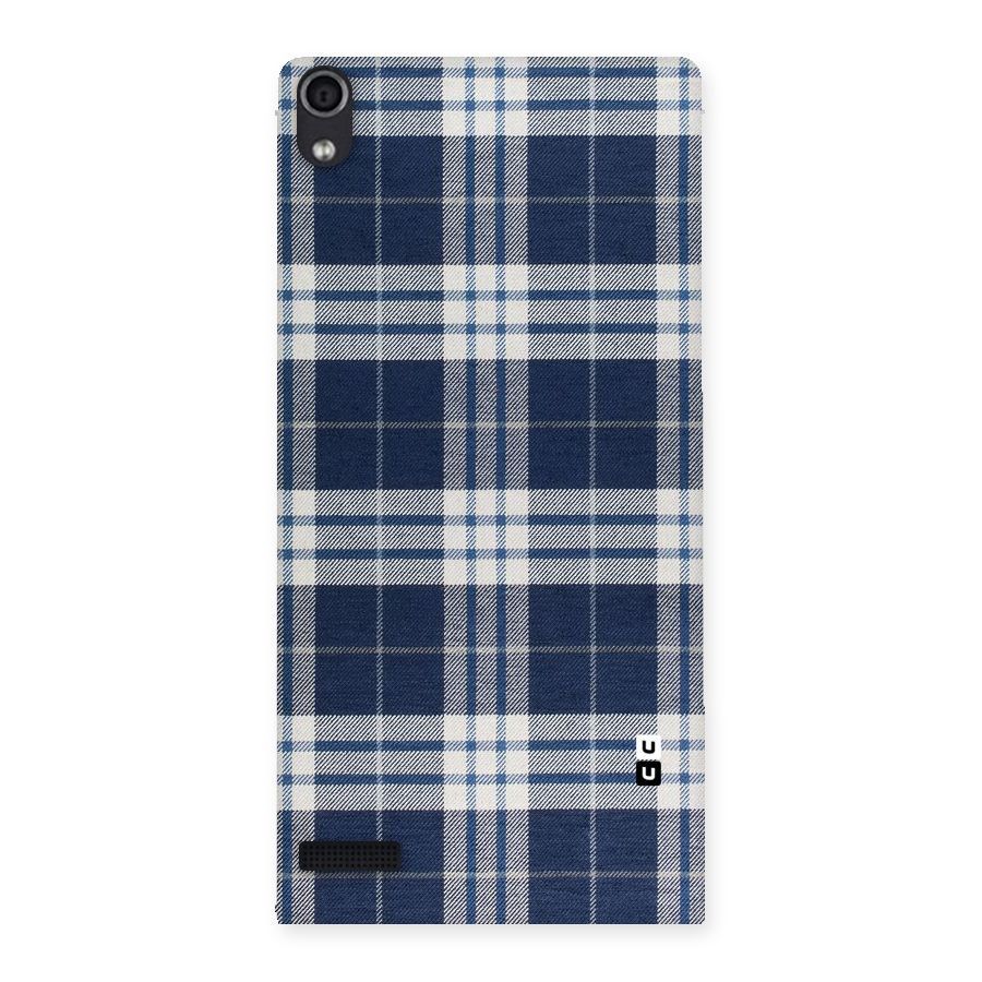 Blue White Check Back Case for Ascend P6