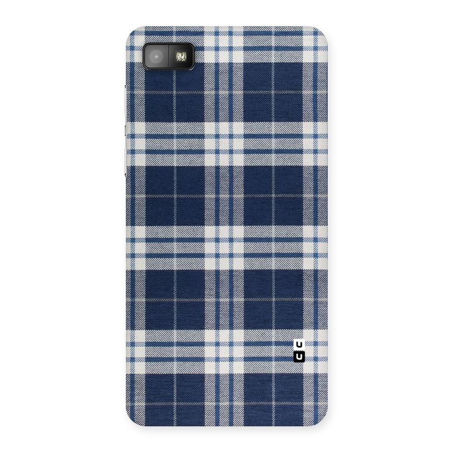 Blue White Check Back Case for Blackberry Z10