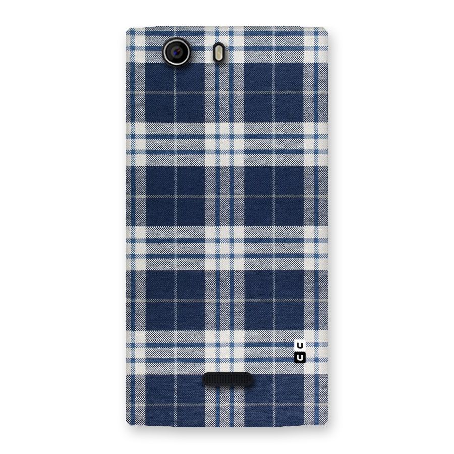 Blue White Check Back Case for Canvas Nitro 2 E311