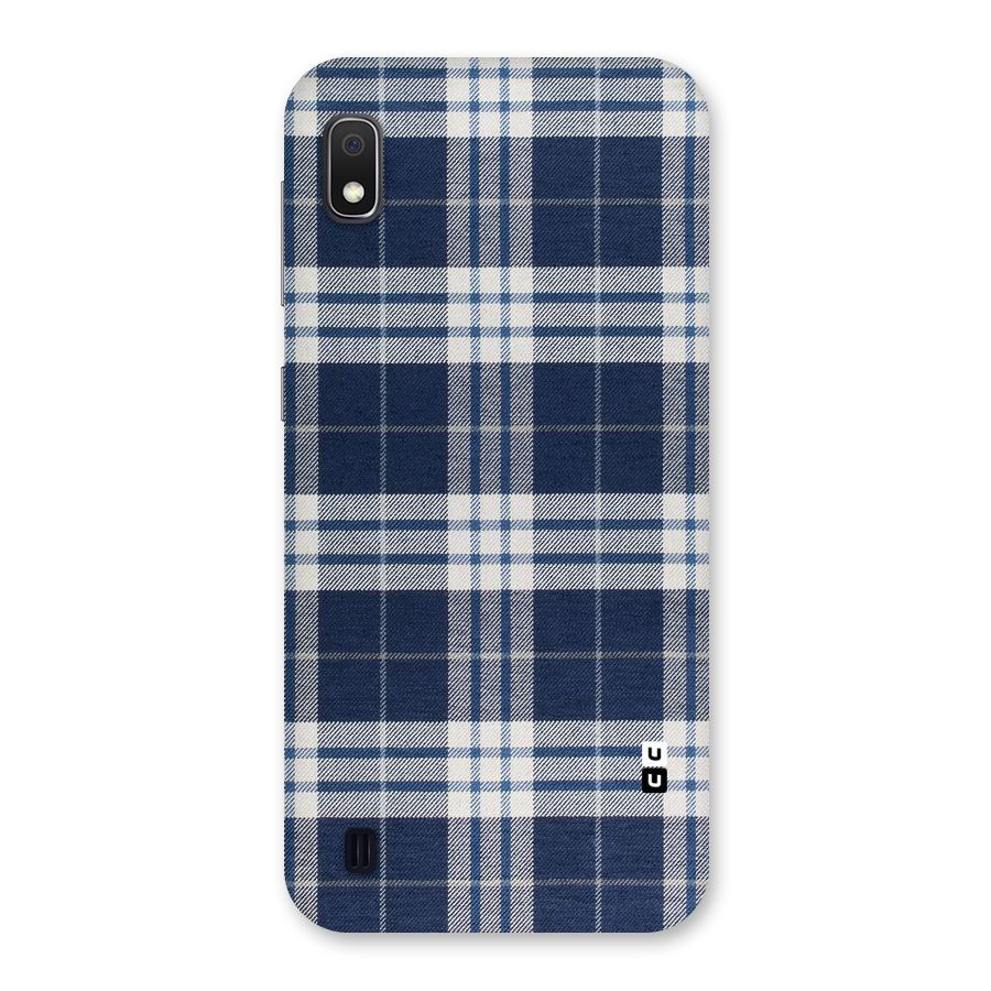 Blue White Check Back Case for Galaxy A10