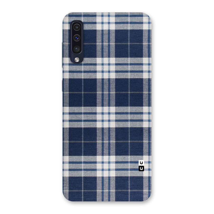 Blue White Check Back Case for Galaxy A50s