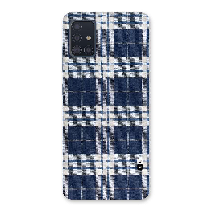 Blue White Check Back Case for Galaxy A51
