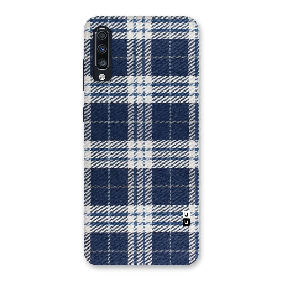 Blue White Check Back Case for Galaxy A70