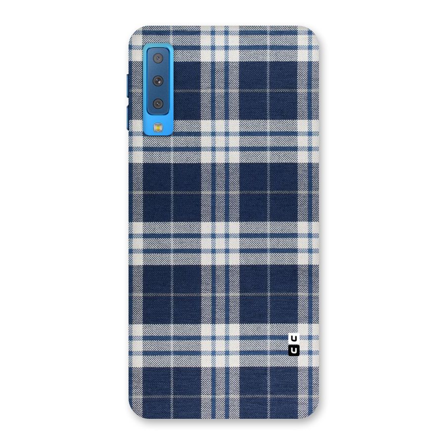 Blue White Check Back Case for Galaxy A7 (2018)