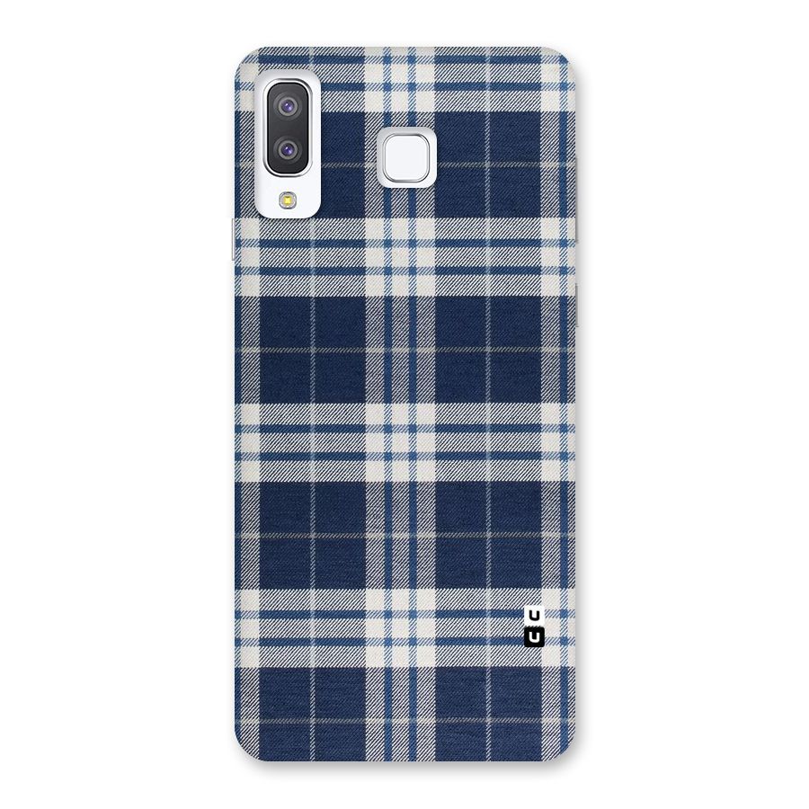 Blue White Check Back Case for Galaxy A8 Star
