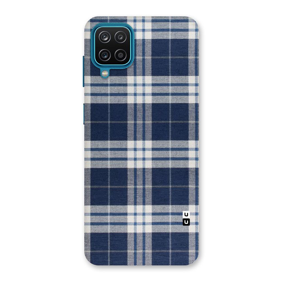Blue White Check Back Case for Galaxy F12
