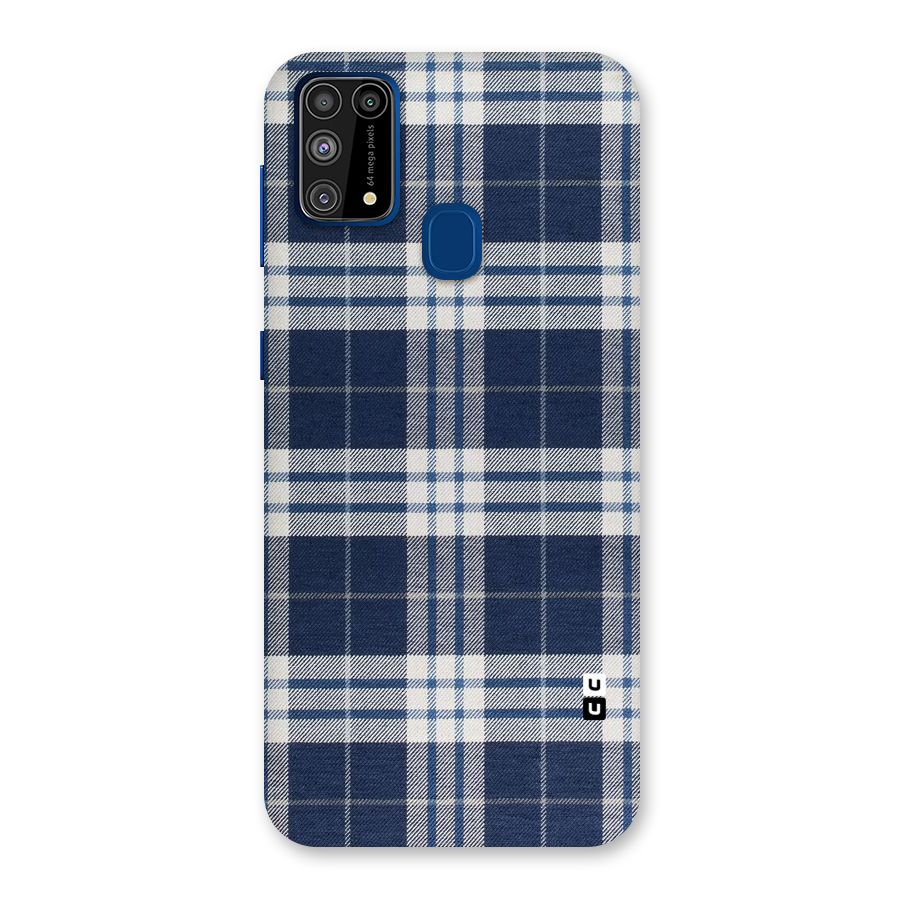 Blue White Check Back Case for Galaxy F41