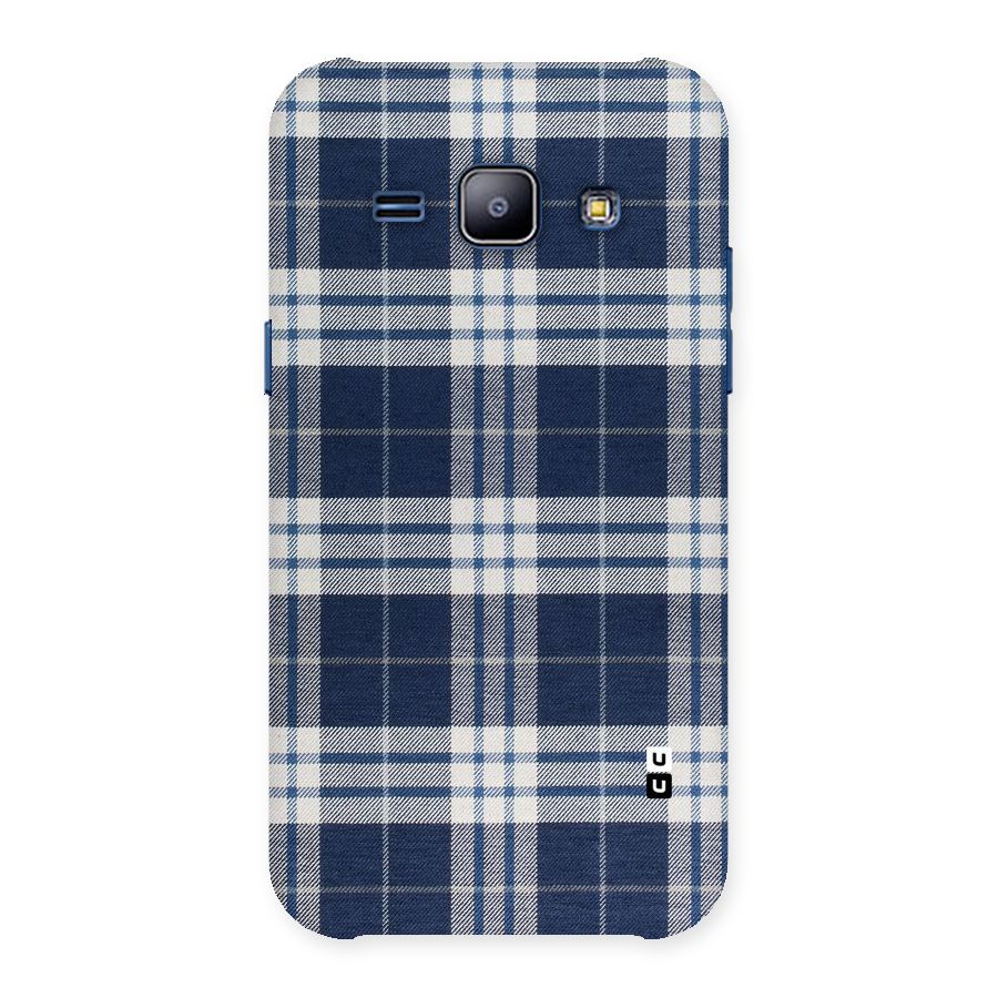 Blue White Check Back Case for Galaxy J1