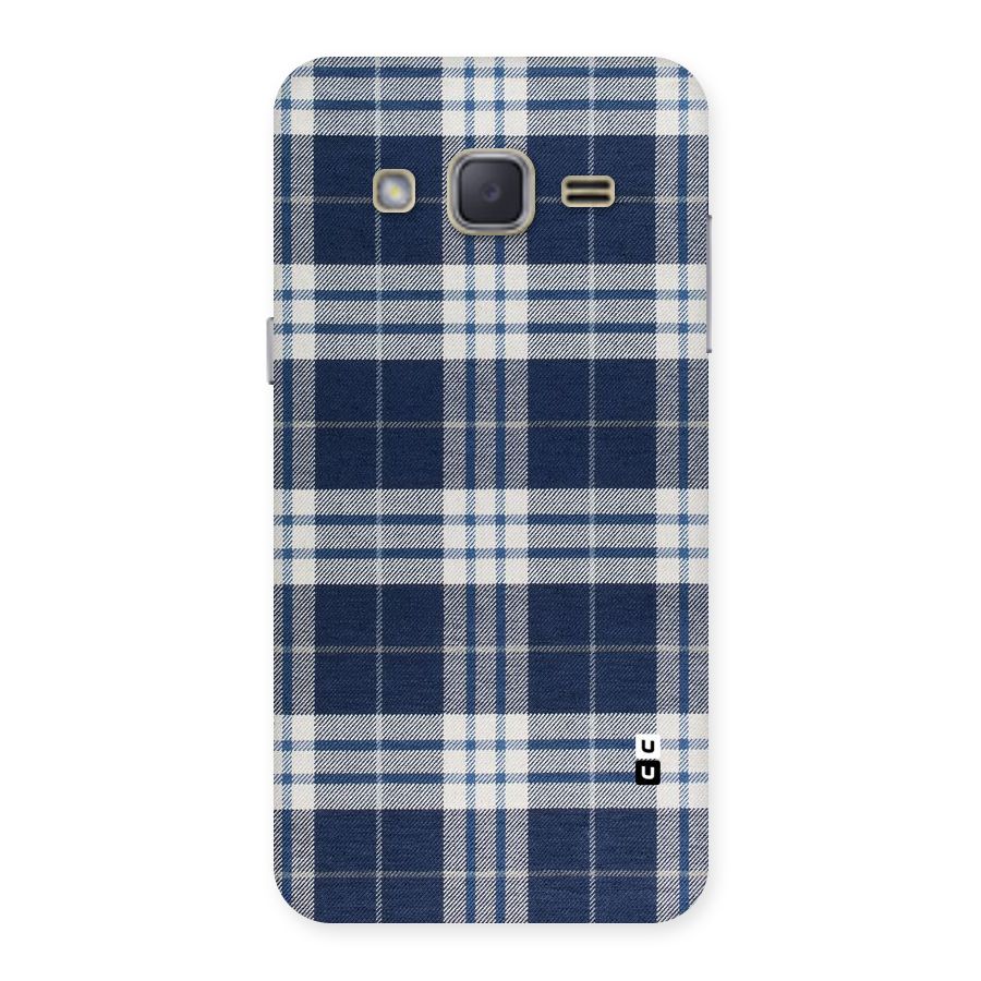 Blue White Check Back Case for Galaxy J2