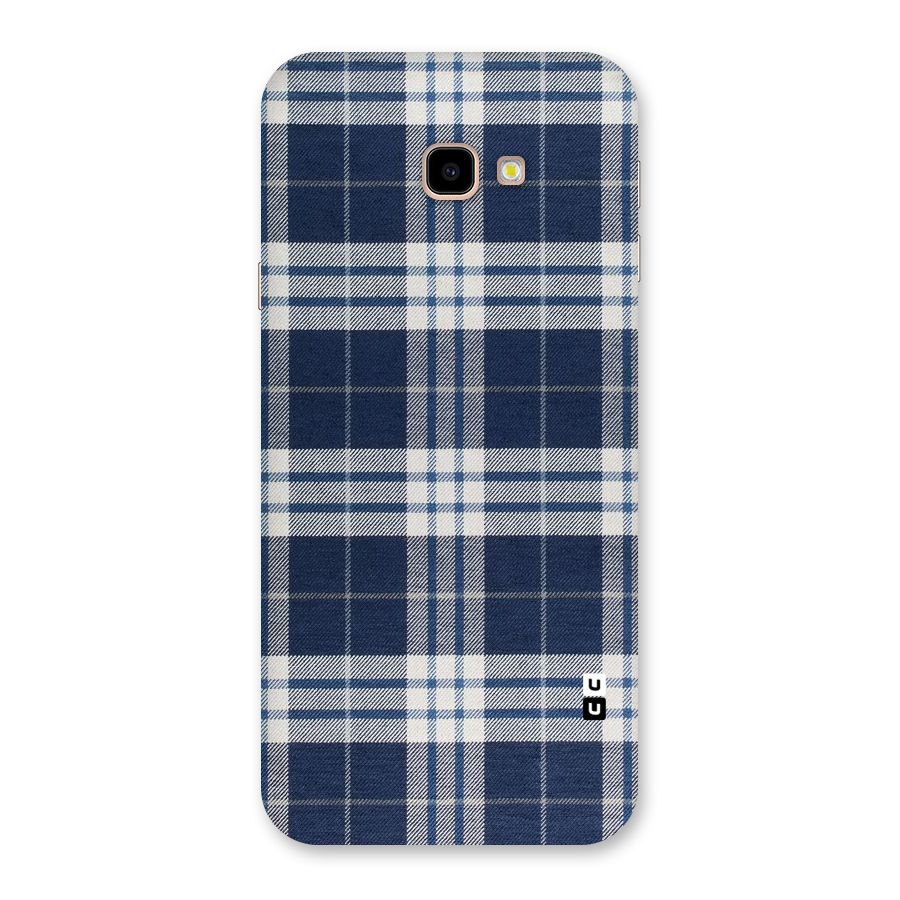 Blue White Check Back Case for Galaxy J4 Plus