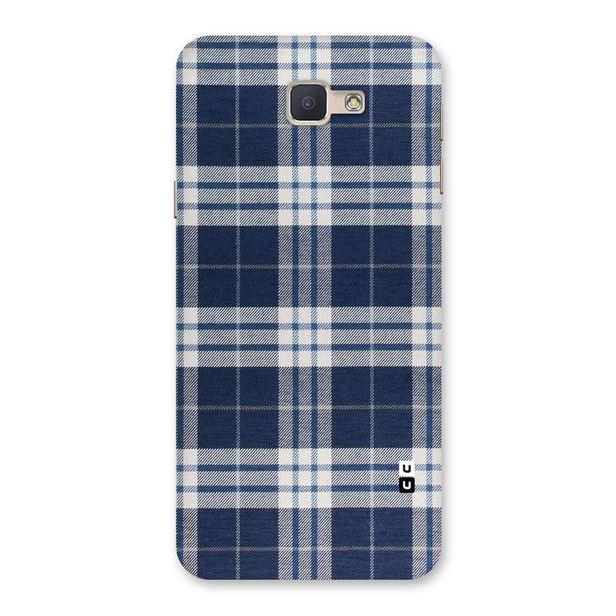 Blue White Check Back Case for Galaxy J5 Prime