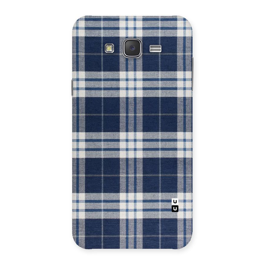 Blue White Check Back Case for Galaxy J7