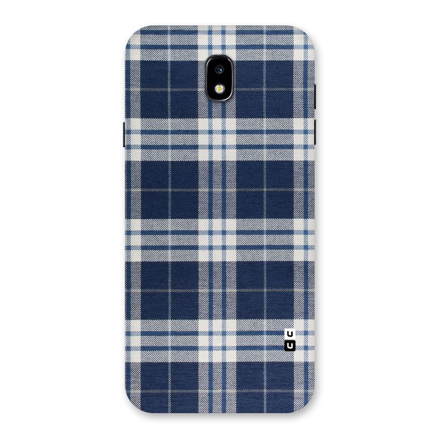 Blue White Check Back Case for Galaxy J7 Pro