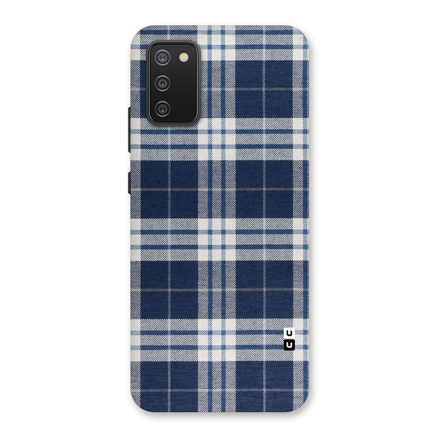 Blue White Check Back Case for Galaxy M02s