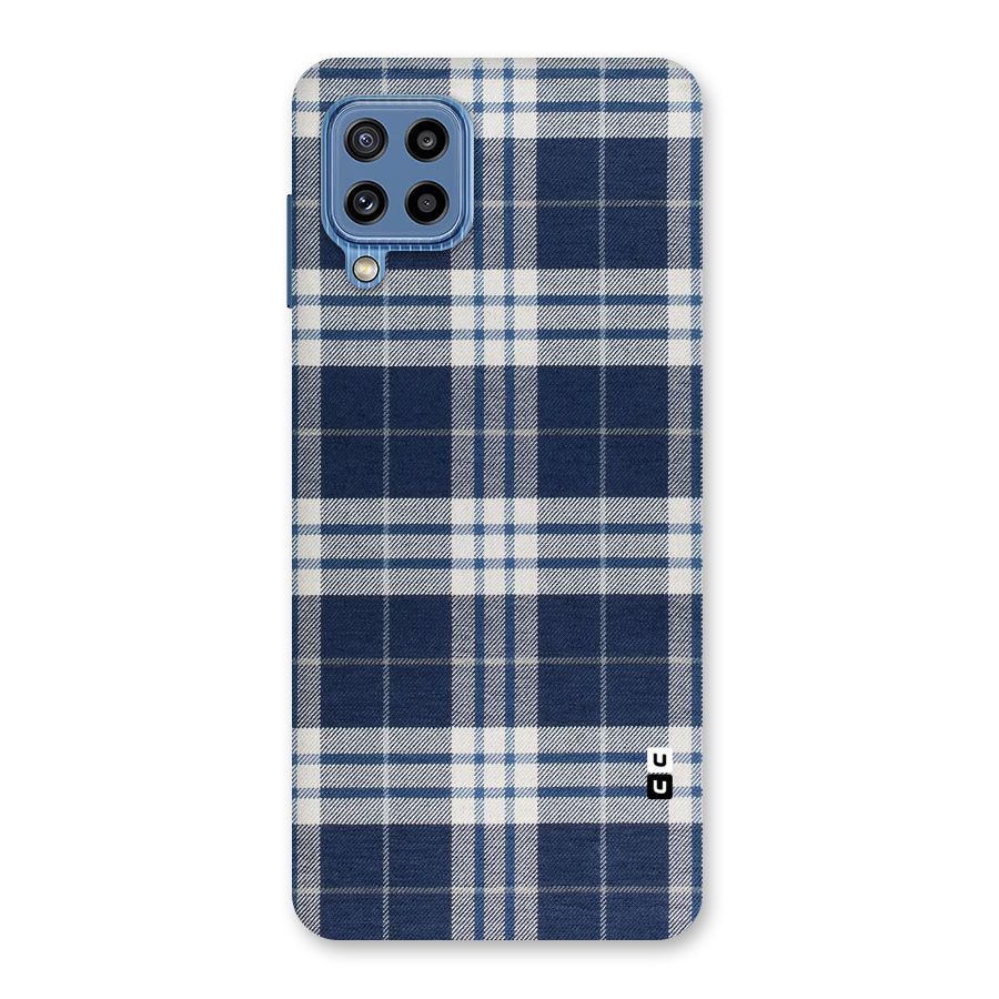 Blue White Check Back Case for Galaxy M32