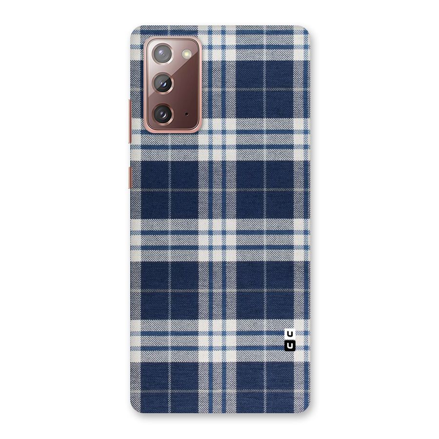 Blue White Check Back Case for Galaxy Note 20