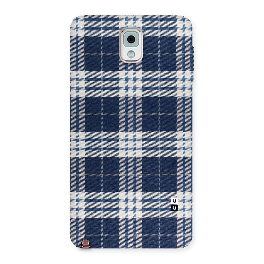 Blue White Check Back Case for Galaxy Note 3