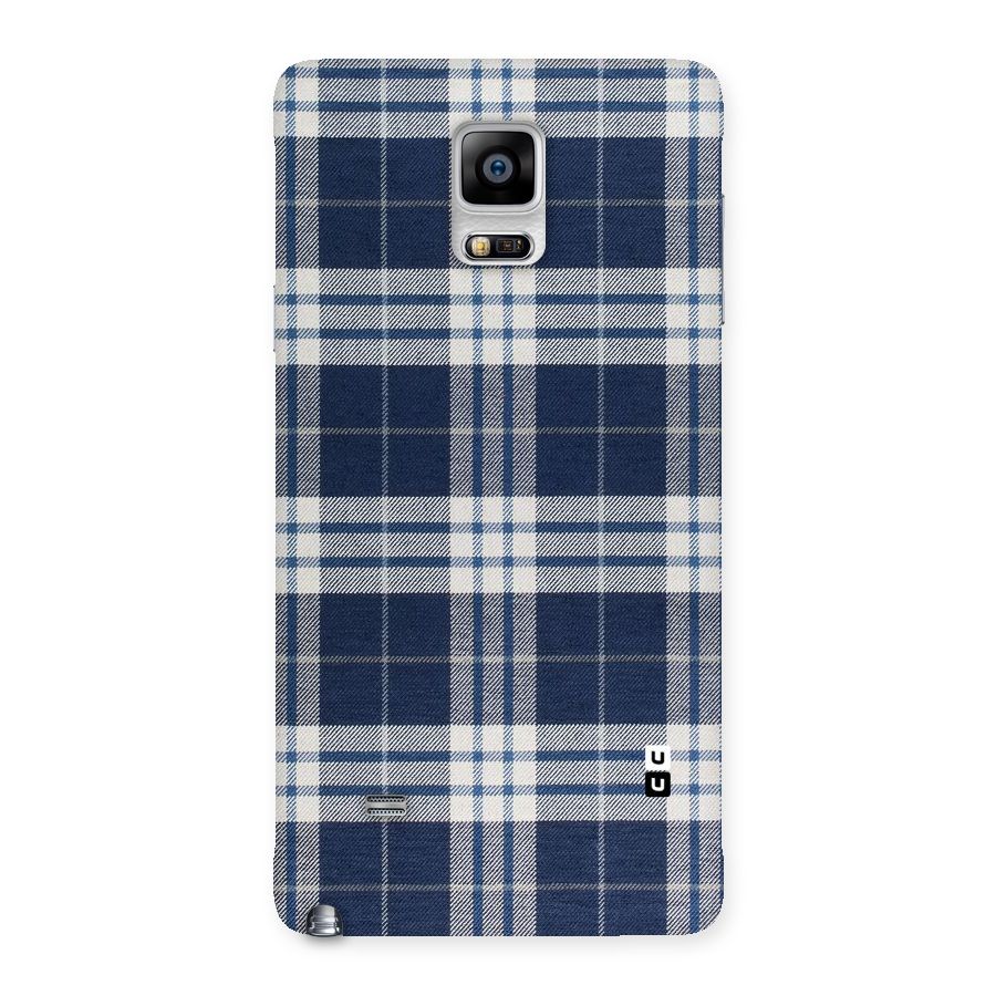 Blue White Check Back Case for Galaxy Note 4
