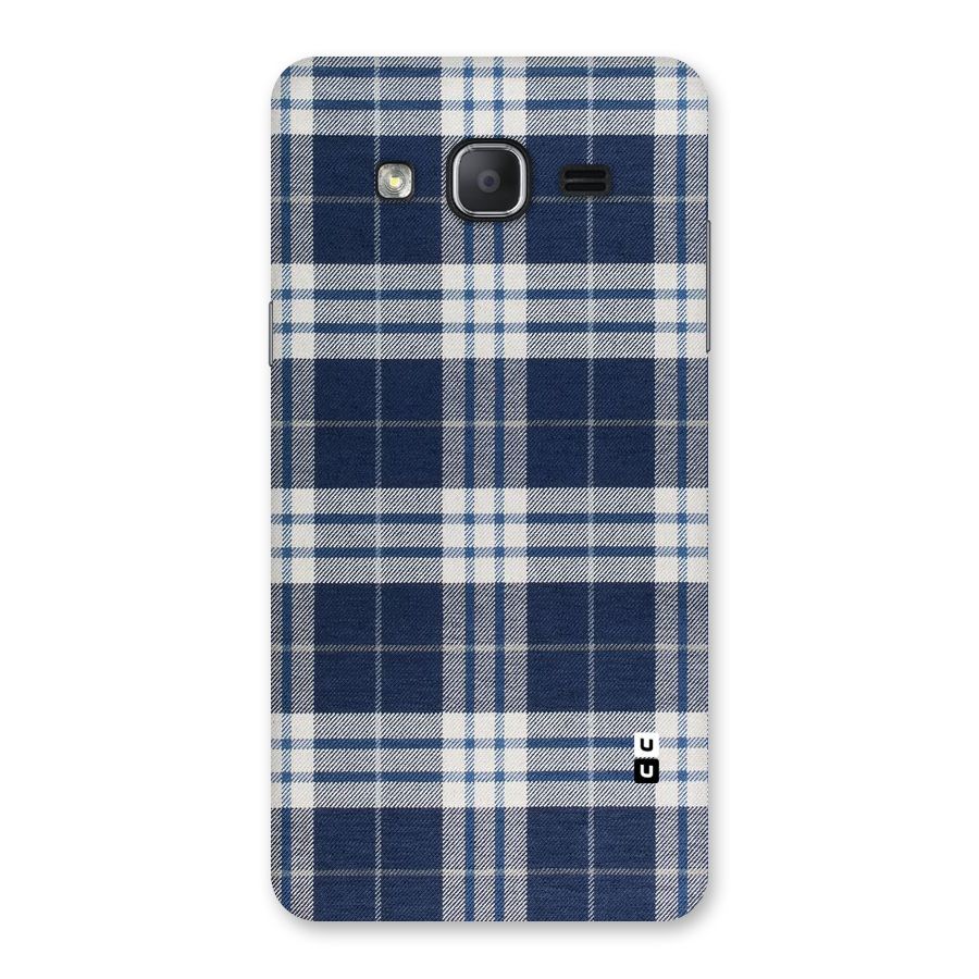 Blue White Check Back Case for Galaxy On7 2015
