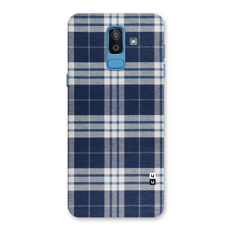 Blue White Check Back Case for Galaxy On8 (2018)
