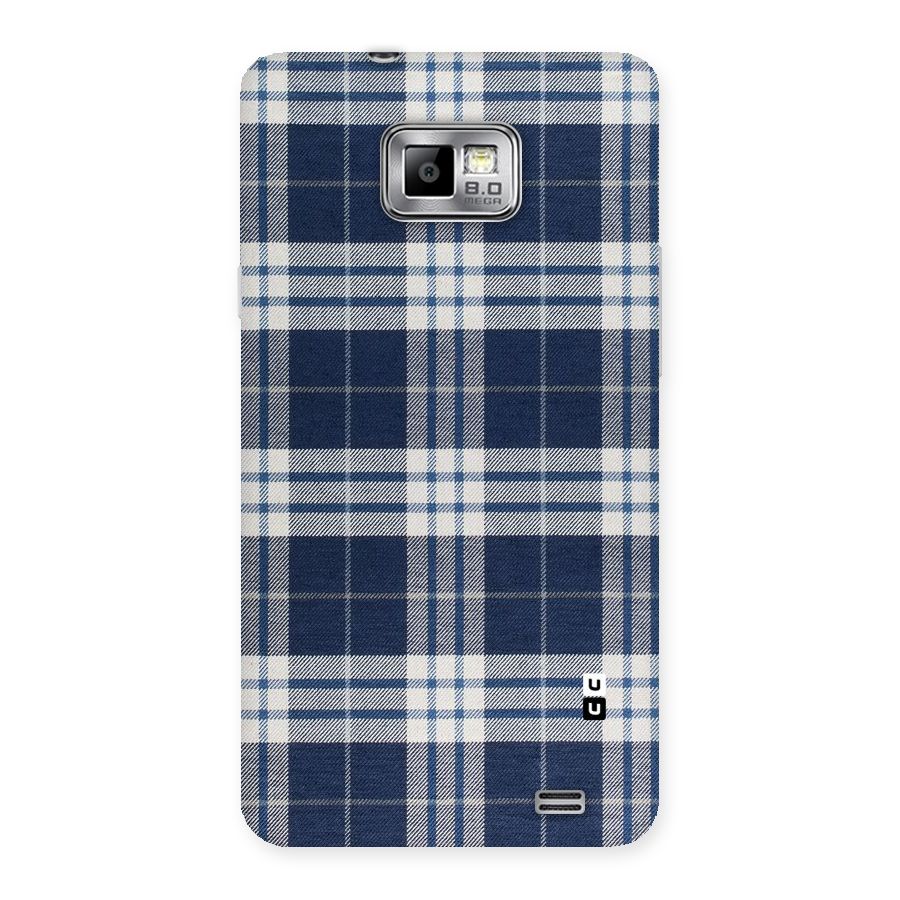 Blue White Check Back Case for Galaxy S2