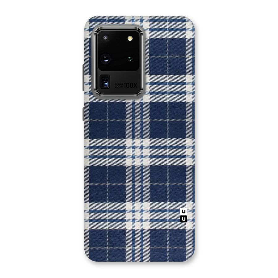 Blue White Check Back Case for Galaxy S20 Ultra