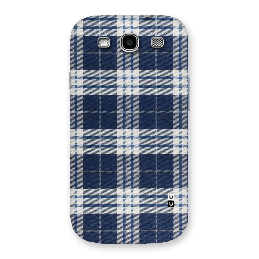 Blue White Check Back Case for Galaxy S3