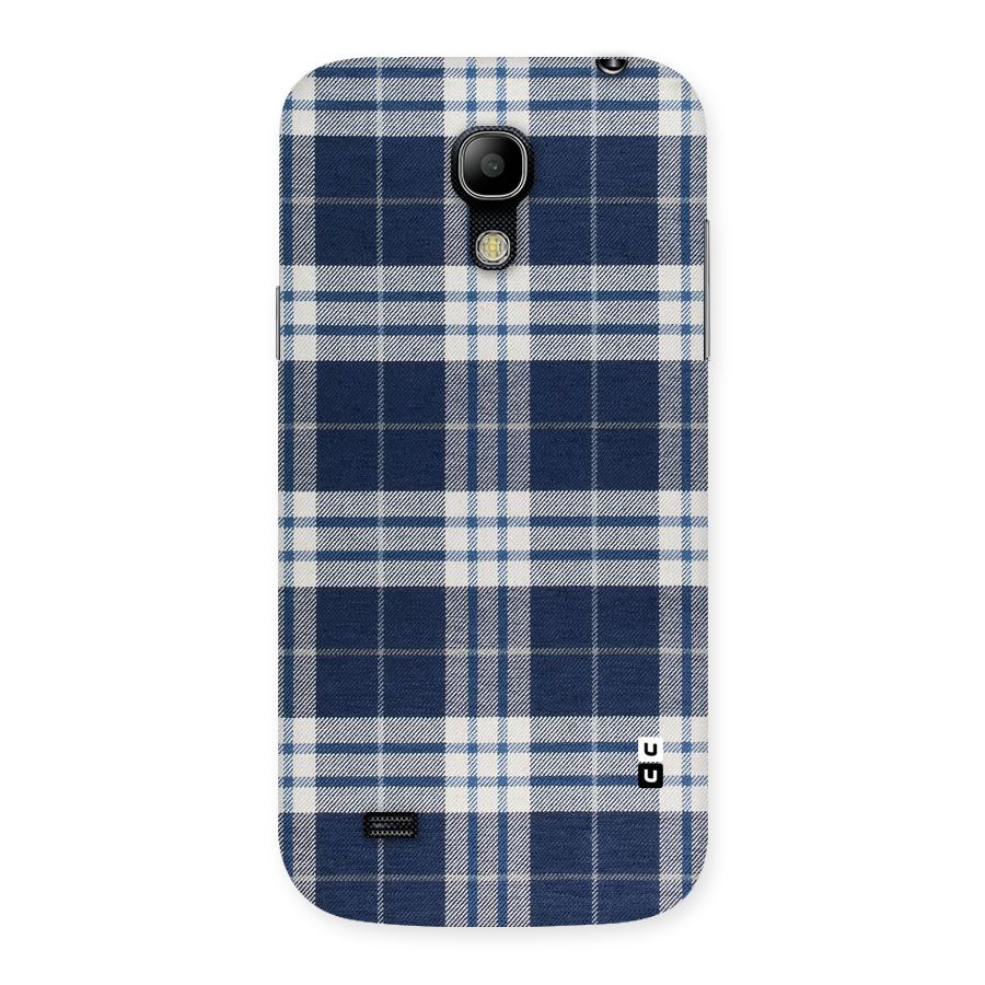 Blue White Check Back Case for Galaxy S4 Mini