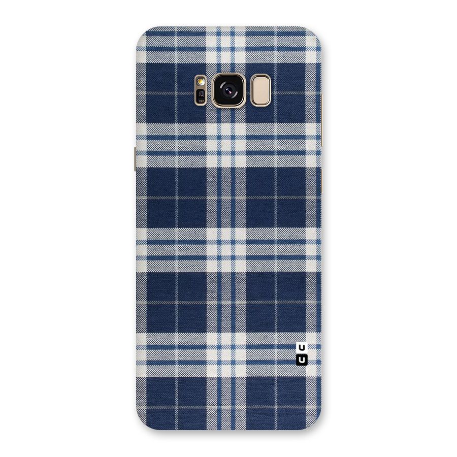 Blue White Check Back Case for Galaxy S8 Plus