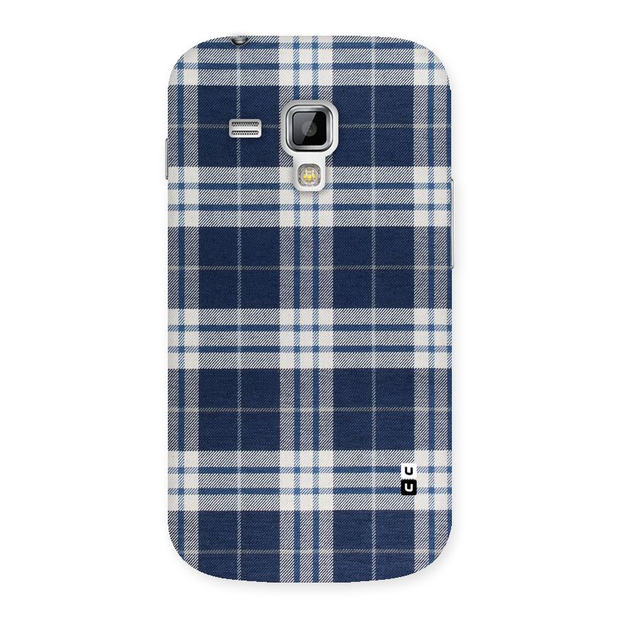 Blue White Check Back Case for Galaxy S Duos