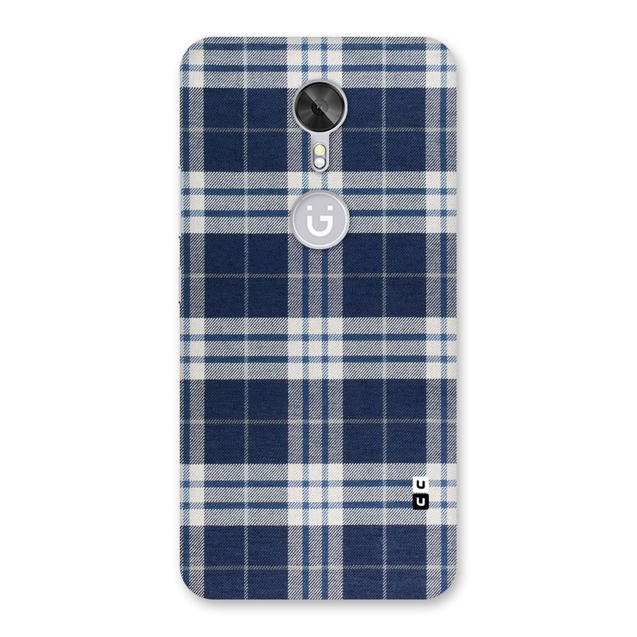 Blue White Check Back Case for Gionee A1