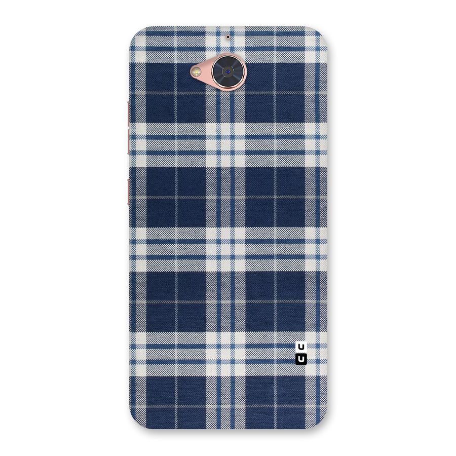 Blue White Check Back Case for Gionee S6 Pro