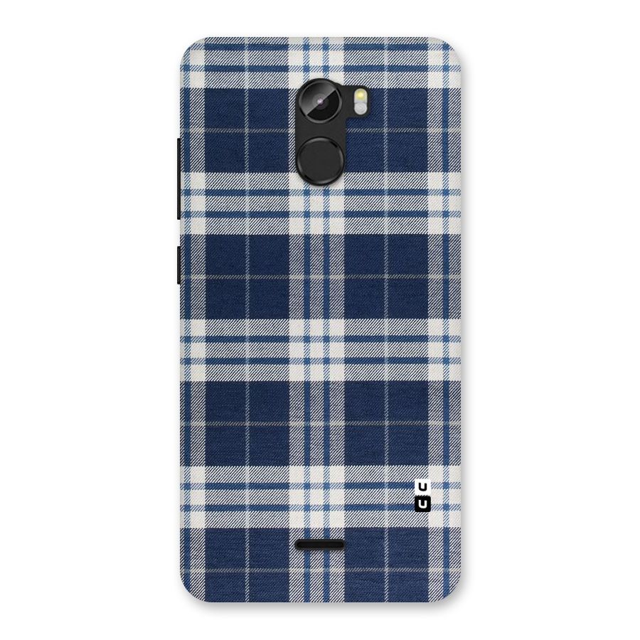 Blue White Check Back Case for Gionee X1