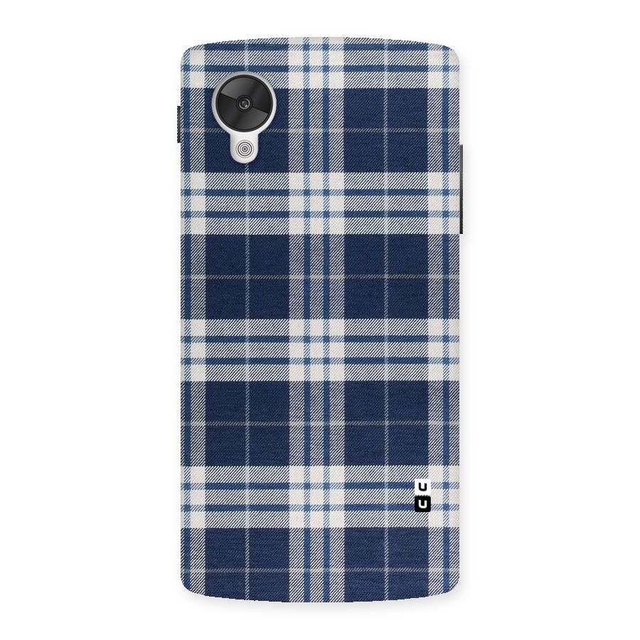 Blue White Check Back Case for Google Nexsus 5