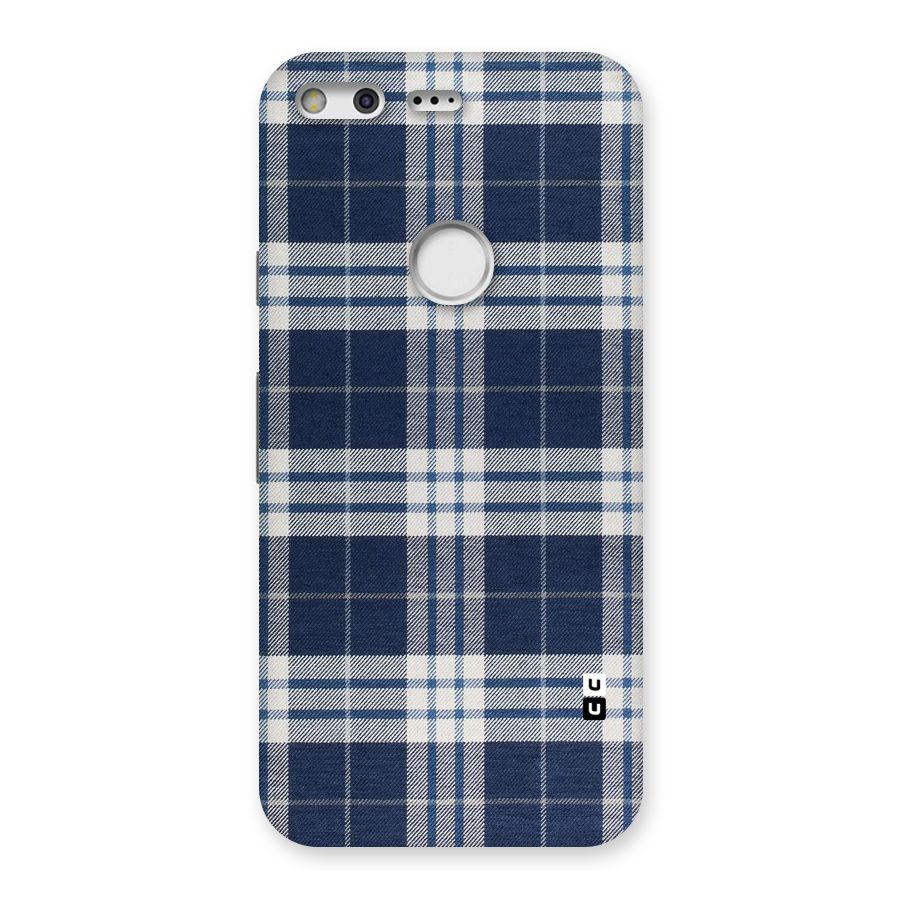 Blue White Check Back Case for Google Pixel