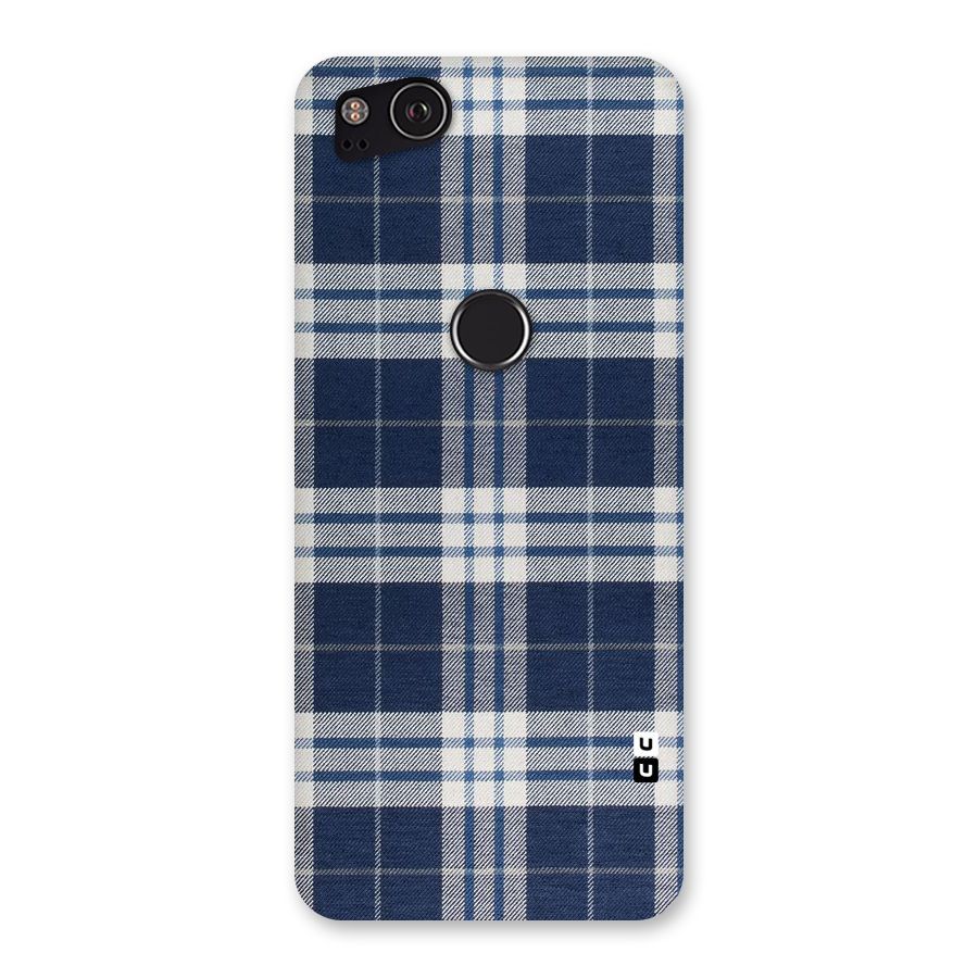 Blue White Check Back Case for Google Pixel 2