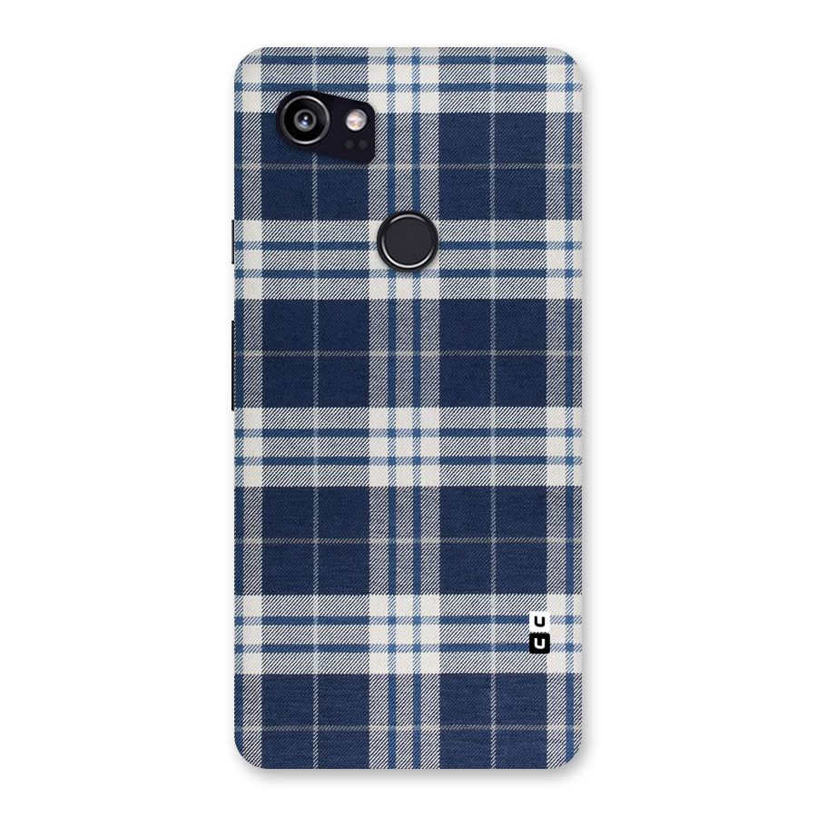 Blue White Check Back Case for Google Pixel 2 XL
