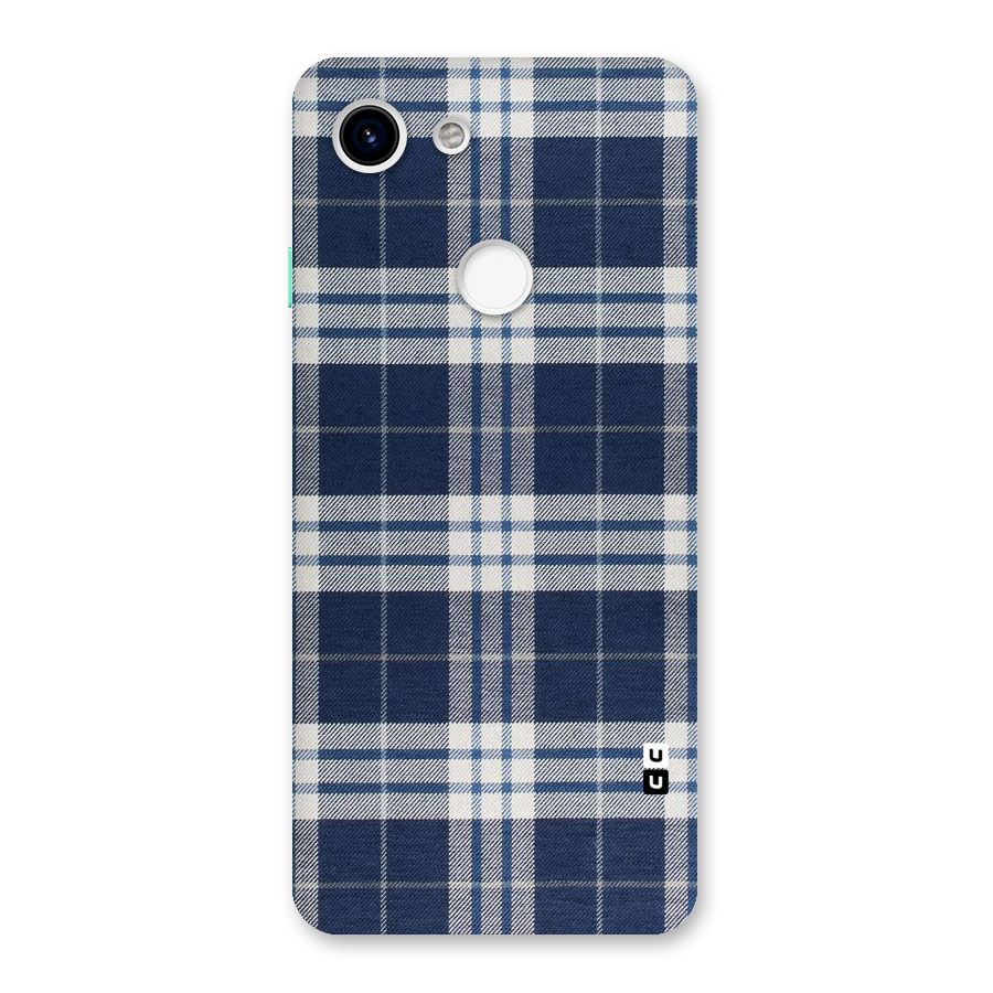 Blue White Check Back Case for Google Pixel 3