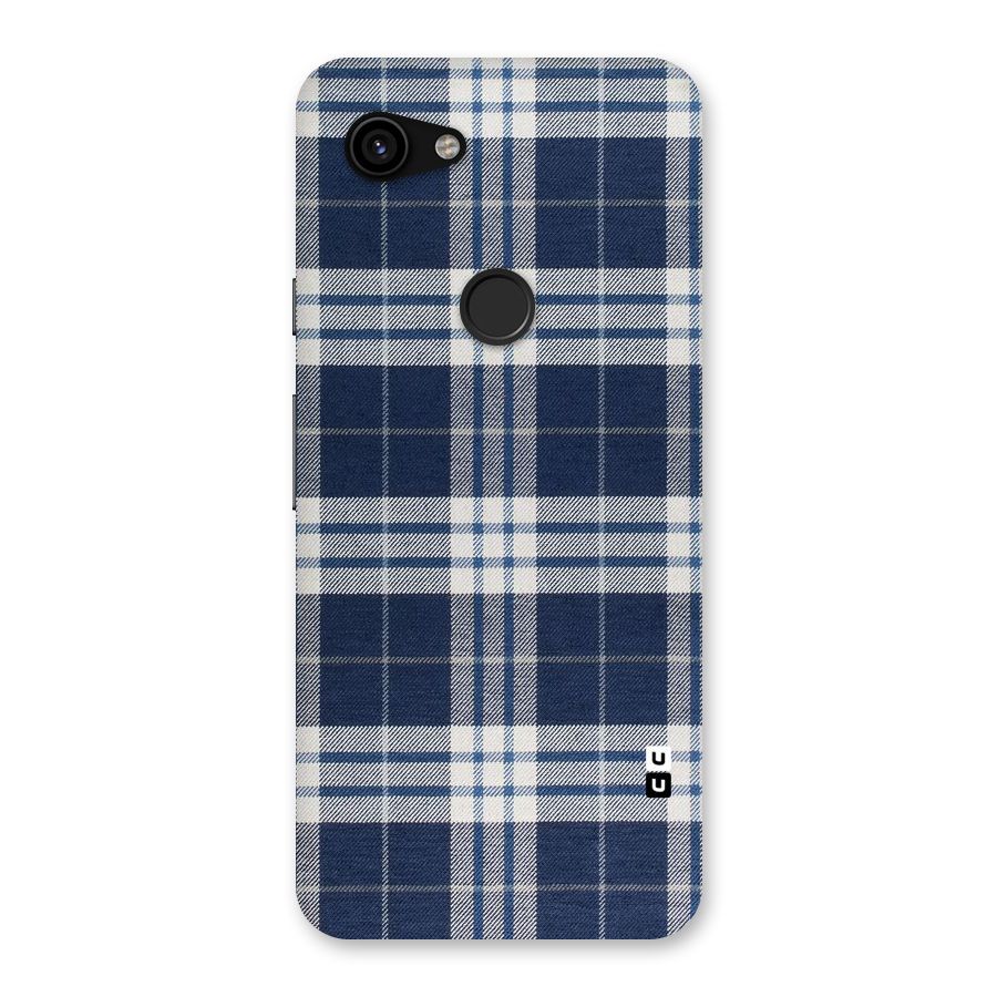 Blue White Check Back Case for Google Pixel 3a