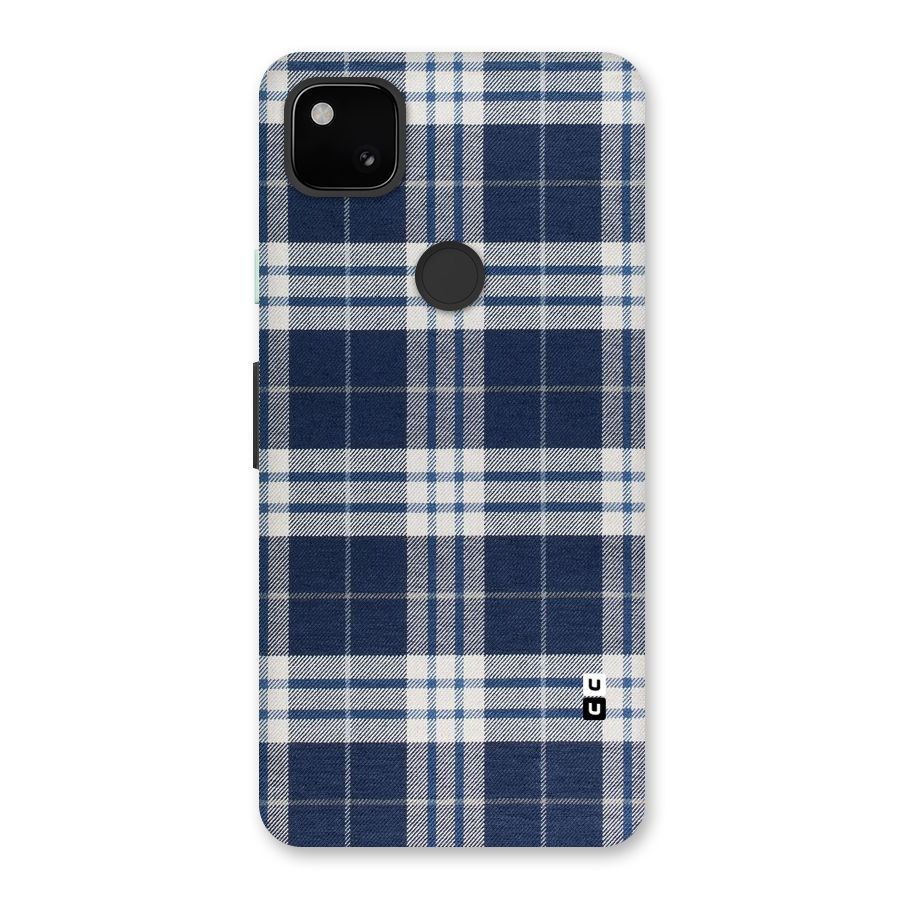 Blue White Check Back Case for Google Pixel 4a
