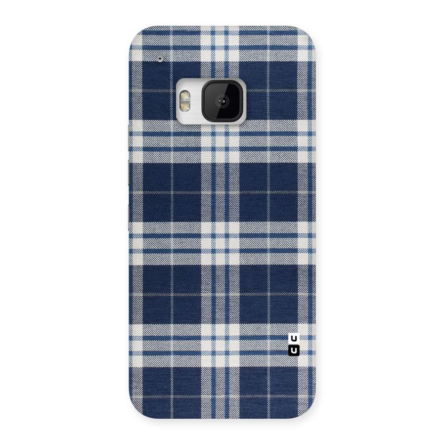 Blue White Check Back Case for HTC One M9