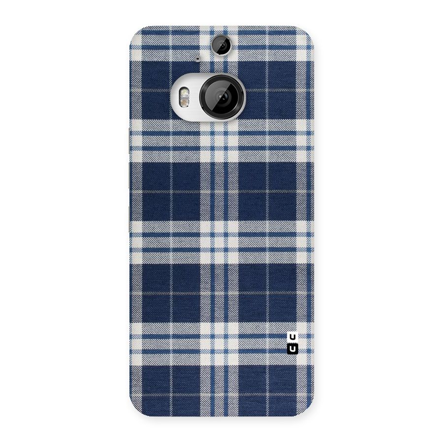 Blue White Check Back Case for HTC One M9 Plus