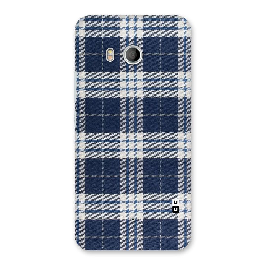 Blue White Check Back Case for HTC U11