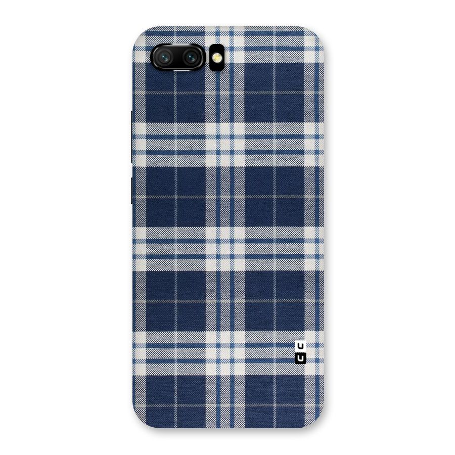 Blue White Check Back Case for Honor 10