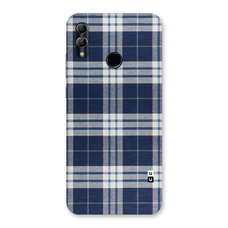 Blue White Check Back Case for Honor 10 Lite