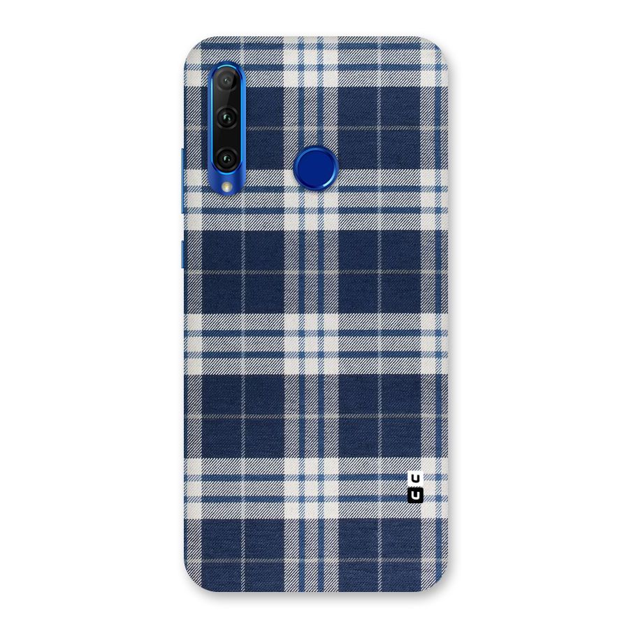 Blue White Check Back Case for Honor 20i